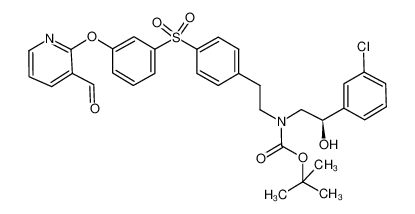 tert-butyl [(2R)-2-(3-chlorophenyl)-2-hydroxyethyl][2-[4-[[3-[(3-formyl-2-pyridyl)oxy]phenyl]sulfonyl]phenyl]ethyl]carbamate CAS:699015-34-4 manufacturer & supplier