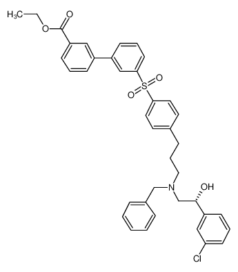 ethyl 3'-[[4-[3-[benzyl[(2R)-2-(3-chlorophenyl)-2-hydroxyethyl]amino]propyl]phenyl]sulfonyl]-1,1'-biphenyl-3-carboxylate CAS:699015-49-1 manufacturer & supplier