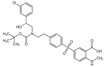 (R)-5-((4-(2-((tert-butoxycarbonyl)(2-(3-chlorophenyl)-2-hydroxyethyl)amino)ethyl)phenyl)sulfonyl)-2-(methylamino)benzoic acid CAS:699016-76-7 manufacturer & supplier