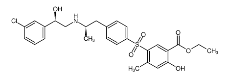 ethyl 5-((4-((R)-2-(((R)-2-(3-chlorophenyl)-2-hydroxyethyl)amino)propyl)phenyl)sulfonyl)-2-hydroxy-4-methylbenzoate CAS:699017-25-9 manufacturer & supplier