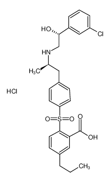 2-[[4-[(2R)-2-[[(2R)-2-(3-chlorophenyl)-2-hydroxyethyl]amino]propyl]-phenyl]sulfonyl]-5-propylbenzoic acid hydrochloride CAS:699017-54-4 manufacturer & supplier