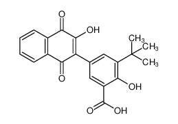 3-(tert-butyl)-2-hydroxy-5-(3-hydroxy-1,4-dioxo-1,4-dihydronaphthalen-2-yl)benzoic acid CAS:699019-09-5 manufacturer & supplier