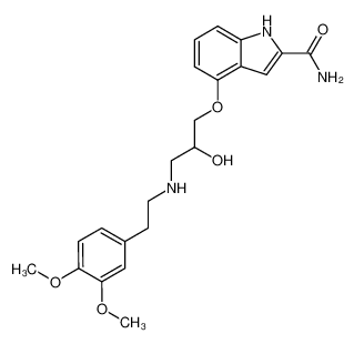 4-{3-[2-(3,4-Dimethoxy-phenyl)-ethylamino]-2-hydroxy-propoxy}-1H-indole-2-carboxylic acid amide CAS:69906-64-5 manufacturer & supplier