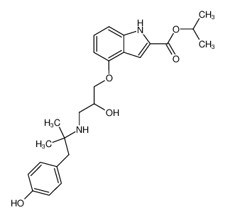 4-{2-Hydroxy-3-[2-(4-hydroxy-phenyl)-1,1-dimethyl-ethylamino]-propoxy}-1H-indole-2-carboxylic acid isopropyl ester CAS:69907-03-5 manufacturer & supplier