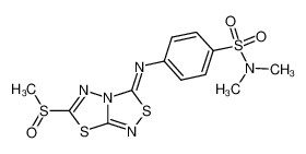 4-(6-methanesulfinyl-[1,3,4]thiadiazolo[2,3-c][1,2,4]thiadiazol-3-ylideneamino)-N,N-dimethyl-benzenesulfonamide CAS:69949-86-6 manufacturer & supplier