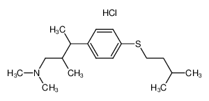 1-dimethylamino-3-p-isopentylthiophenyl-2-methylbutane, hydrochloride CAS:69965-39-5 manufacturer & supplier