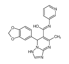 7-(1,3-benzodioxol-5-yl)-5-methyl-N-pyridin-3-yl-1,7-dihydro-[1,2,4]triazolo[1,5-a]pyrimidine-6-carboxamide CAS:6998-32-9 manufacturer & supplier