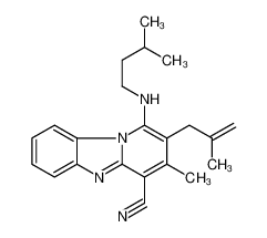 3-methyl-1-(3-methylbutylamino)-2-(2-methylprop-2-enyl)pyrido[1,2-a]benzimidazole-4-carbonitrile CAS:6998-53-4 manufacturer & supplier