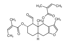 (Z)-2-Methyl-but-2-enoic acid (4S,4aS,5R,6S,8aR)-5-formyl-3,4a-dimethyl-6-((Z)-2-methyl-but-2-enoyloxy)-4,4a,5,6,7,8,8a,9-octahydro-naphtho[2,3-b]furan-4-yl ester CAS:69995-77-3 manufacturer & supplier