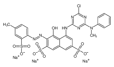 trisodium 5-[[4-chloro-6-(methylphenylamino)-1,3,5-triazin-2-yl]amino]-4-hydroxy-3-[(4-methyl-2-sulphonatophenyl)azo]naphthalene-2,7-disulphonate CAS:70210-46-7 manufacturer & supplier