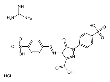 guanidine,5-oxo-1-(4-sulfophenyl)-4-[(4-sulfophenyl)diazenyl]-4H-pyrazole-3-carboxylic acid,hydrochloride CAS:71077-14-0 manufacturer & supplier