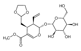 Methyl (2S,3R,4S)-4-(1,3-Dioxolan-2-ylmethyl)-2-(β-D-glucopyranosyloxy)-3,4-dihydro-3-vinyl-2H-pyran-5-carboxylate CAS:79409-45-3 manufacturer & supplier