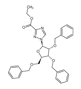 1-(2,3,5-Tri-O-benzyl-β-D-ribofuranosyl)-1H-1,2,4-triazol-3-carbonsaeure-ethylester CAS:79437-72-2 manufacturer & supplier