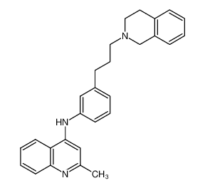 {3-[3-(3,4-Dihydro-1H-isoquinolin-2-yl)propyl]phenyl}-(2-methylquinolin-4-yl)amine CAS:794476-93-0 manufacturer & supplier