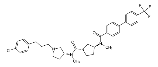 (S)-3-[Methyl-(4'-trifluoromethyl-biphenyl-4-carbonyl)-amino]-pyrrolidine-1-carboxylic acid {(R)-1-[3-(4-chloro-phenyl)-propyl]-pyrrolidin-3-yl}-methyl-amide CAS:794479-71-3 manufacturer & supplier