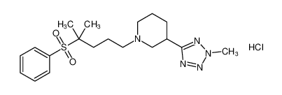 3-(2-methyl-2H-tetrazol-5-yl)-1-(4-methyl-4-(phenylsulfonyl)pentyl)piperidine hydrochloride CAS:794533-23-6 manufacturer & supplier