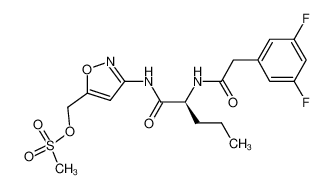 methanesulfonic acid 3-{2-[2-(3,5-difluoro-phenyl)-acetylamino]-pentanoylamino}-isoxazol-5-ylmethyl ester CAS:794565-41-6 manufacturer & supplier