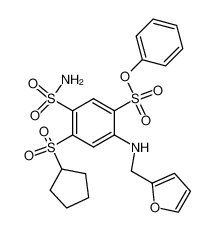 N-(2-furylmethyl)-4-cyclopentylsulfonyl-5-sulfamoyl-orthanilic acid phenyl ester CAS:79505-72-9 manufacturer & supplier