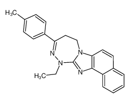 11-Ethyl-9-p-tolyl-8,11-dihydro-7H-6b,10,11,12-tetraaza-naphtho[2,1-a]azulene CAS:79509-56-1 manufacturer & supplier