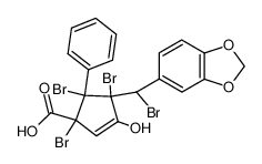 4-(Benzo[1,3]dioxol-5-yl-bromo-methyl)-1,4,5-tribromo-3-hydroxy-5-phenyl-cyclopent-2-enecarboxylic acid CAS:79510-86-4 manufacturer & supplier