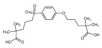 5-[[4-[(4-carboxy-4-methylpentyl)-oxy]phenyl]sulfonyl]-2,2-dimethylpentanoic acid CAS:79521-16-7 manufacturer & supplier