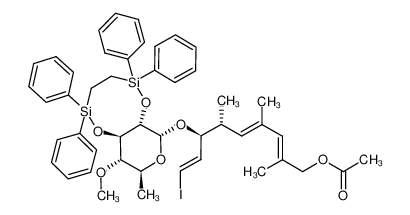 (2E,4E,8E,6R,7S)-1-acetoxy-7-[6-deoxy-4-O-methyl-2,3-O-(1,1,4,4,-tetraphenyldisilabutandi-1,4-yl)-α-L-glucopyranosyl]-9-iodo-2,4,6-trimethyl-2,4,8-nonatriene CAS:795290-02-7 manufacturer & supplier