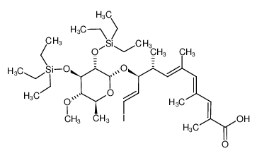 (2E,4E,6E,10E,8R,9S)-9-[6-deoxy-4-O-methyl-2,3-O-bis-(triethylsilyl)-α-L-glucopyranosyl]-11-iodo-2,4,6,8-tetramethylundecatetra-2,4,6,10-enoic acid CAS:795290-24-3 manufacturer & supplier