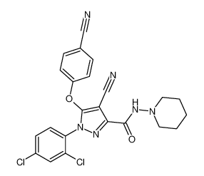 4-cyano-5-(4-cyanophenoxy)-1-(2,4-dichlorophenyl)-N-(piperidin-1-yl)-1H-pyrazole-3-carboxamide CAS:795302-45-3 manufacturer & supplier