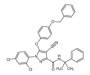 5-(4-(benzyloxy)phenoxy)-4-cyano-1-(2,4-dichlorophenyl)-N-(2-phenylpropan-2-yl)-1H-pyrazole-3-carboxamide CAS:795302-94-2 manufacturer & supplier