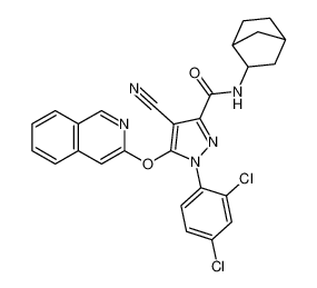 N-(bicyclo[2.2.1]heptan-2-yl)-4-cyano-1-(2,4-dichlorophenyl)-5-(isoquinolin-3-yloxy)-1H-pyrazole-3-carboxamide CAS:795303-31-0 manufacturer & supplier