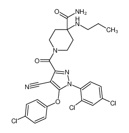 1-(5-(4-chlorophenoxy)-4-cyano-1-(2,4-dichlorophenyl)-1H-pyrazole-3-carbonyl)-4-(propylamino)piperidine-4-carboxamide CAS:795303-77-4 manufacturer & supplier