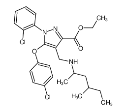 5-(4-chloro-phenoxy)-1-(2-chloro-phenyl)-4-[(1,3-dimethyl-pentylamino)-methyl]-1H-pyrazole-3-carboxylic acid ethyl ester CAS:795304-16-4 manufacturer & supplier