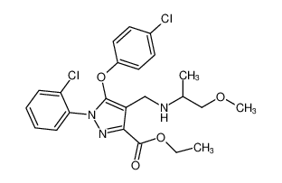 ethyl 5-(4-chlorophenoxy)-1-(2-chlorophenyl)-4-(((1-methoxypropan-2-yl)amino)methyl)-1H-pyrazole-3-carboxylate CAS:795304-18-6 manufacturer & supplier