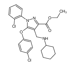 5-(4-chloro-phenoxy)-1-(2-chloro-phenyl)-4-cyclohexylaminomethyl-1H-pyrazole-3-carboxylic acid ethyl ester CAS:795304-32-4 manufacturer & supplier