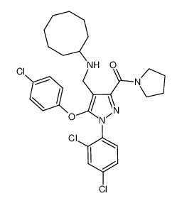 [5-(4-chloro-phenoxy)-4-cyclooctylaminomethyl-1-(2,4-dichloro-phenyl)-1H-pyrazol-3-yl]-pyrrolidin-1-yl-methanone CAS:795304-58-4 manufacturer & supplier