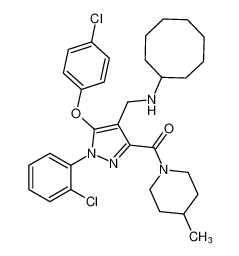 (5-(4-chlorophenoxy)-1-(2-chlorophenyl)-4-((cyclooctylamino)methyl)-1H-pyrazol-3-yl)(4-methylpiperidin-1-yl)methanone CAS:795304-62-0 manufacturer & supplier