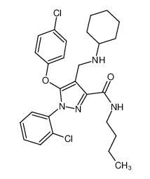 5-(4-chloro-phenoxy)-1-(2-chloro-phenyl)-4-cyclohexylaminomethyl-1H-pyrazole-3-carboxylic acid butylamide CAS:795305-32-7 manufacturer & supplier