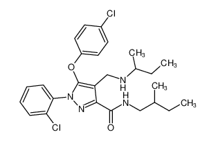 4-((sec-butylamino)methyl)-5-(4-chlorophenoxy)-1-(2-chlorophenyl)-N-(2-methylbutyl)-1H-pyrazole-3-carboxamide CAS:795305-77-0 manufacturer & supplier