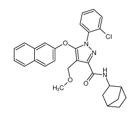 N-(bicyclo[2.2.1]heptan-2-yl)-1-(2-chlorophenyl)-4-(methoxymethyl)-5-(naphthalen-2-yloxy)-1H-pyrazole-3-carboxamide CAS:795305-82-7 manufacturer & supplier