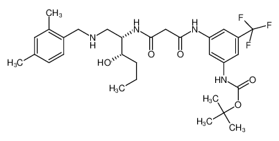 tert-butyl (3-(3-(((2S,3S)-1-((2,4-dimethylbenzyl)amino)-3-hydroxyhexan-2-yl)amino)-3-oxopropanamido)-5-(trifluoromethyl)phenyl)carbamate CAS:795307-57-2 manufacturer & supplier