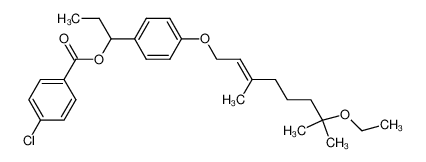 4-Chloro-benzoic acid 1-[4-((E)-7-ethoxy-3,7-dimethyl-oct-2-enyloxy)-phenyl]-propyl ester CAS:79550-97-3 manufacturer & supplier