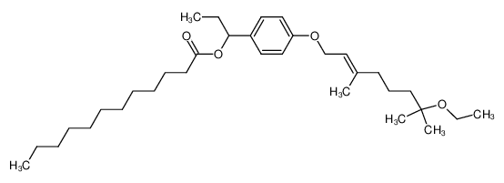 Dodecanoic acid 1-[4-((E)-7-ethoxy-3,7-dimethyl-oct-2-enyloxy)-phenyl]-propyl ester CAS:79551-02-3 manufacturer & supplier