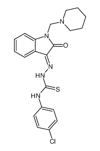 N-(4-chlorophenyl)-2-(2-oxo-1-(piperidin-1-ylmethyl)indolin-3-ylidene)hydrazine-1-carbothioamide CAS:79560-81-9 manufacturer & supplier