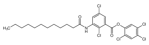 Benzoic acid, 2,5-dichloro-3-[(1-oxododecyl)amino]-,2,4,5-trichlorophenyl ester CAS:79565-01-8 manufacturer & supplier