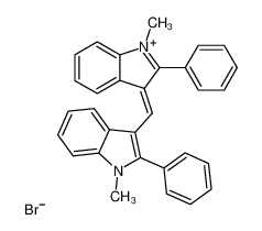 1-Methyl-3-[1-(1-methyl-2-phenyl-1H-indol-3-yl)-meth-(Z)-ylidene]-2-phenyl-3H-indolium; bromide CAS:79573-75-4 manufacturer & supplier