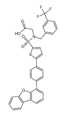 [[5-(4-dibenzofuran-4-yl-phenyl)-thiophene-2-sulfonyl]-(3-trifluoromethyl-benzyl)-amino]-acetic acid CAS:796095-64-2 manufacturer & supplier