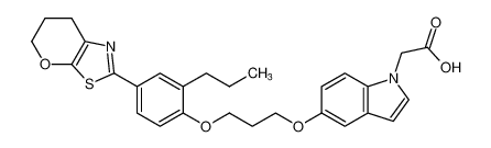 2-(5-(3-(4-(6,7-dihydro-5H-pyrano[3,2-d]thiazol-2-yl)-2-propylphenoxy)propoxy)-1H-indol-1-yl)acetic acid CAS:796101-49-0 manufacturer & supplier