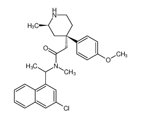 N-(1-(3-chloronaphthalen-1-yl)ethyl)-2-((2R,4R)-4-(4-methoxyphenyl)-2-methylpiperidin-4-yl)-N-methylacetamide CAS:796111-57-4 manufacturer & supplier