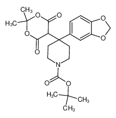 1,1-dimethylethyl 4-(1,3-benzodioxol-5-yl)-4-(2,2-dimethyl-4,6-dioxo-1,3-dioxan-5-yl)-1-piperidinecarboxylate CAS:796112-32-8 manufacturer & supplier