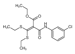 2-(3-Chloro-phenylcarbamoyl)-3,3-bis-ethylsulfanyl-acrylic acid ethyl ester CAS:79612-86-5 manufacturer & supplier